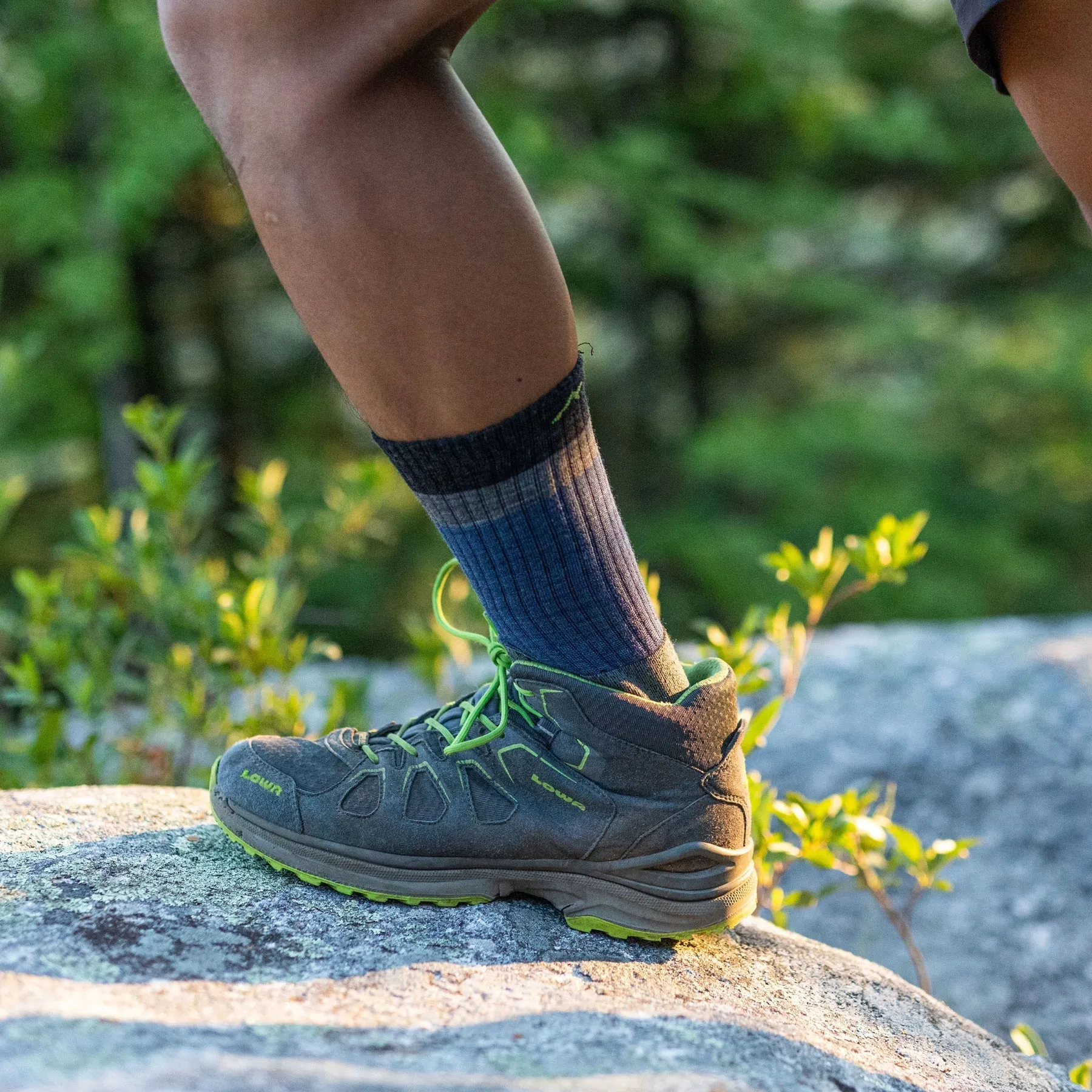 Heady Stripe Micro Crew Lightweight Hiking Sock
