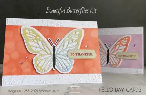 Hello Day Cards Beautiful Butterfly Card Kit