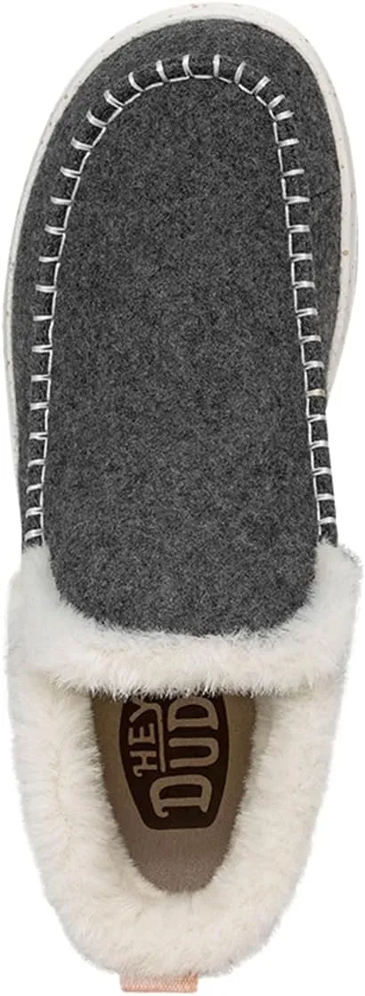 Hey Dude Denny Wool Faux Shearling | Women's Boots | Women's Pull on Boots | Comfortable & Light-Weight