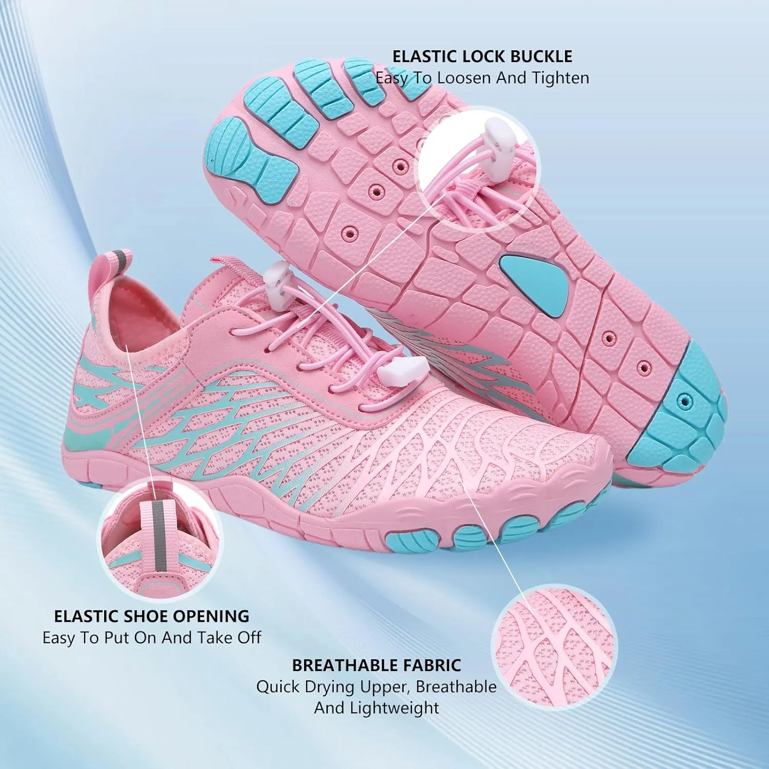 Hike Barefoot Shoes for Women Men, Breathable Non-Slip Athletic Footwear, Wide Toe Water Shoes for Hiking, Non-Slip Neuropathy Shoes for Women Men, Grounded Comfort wear