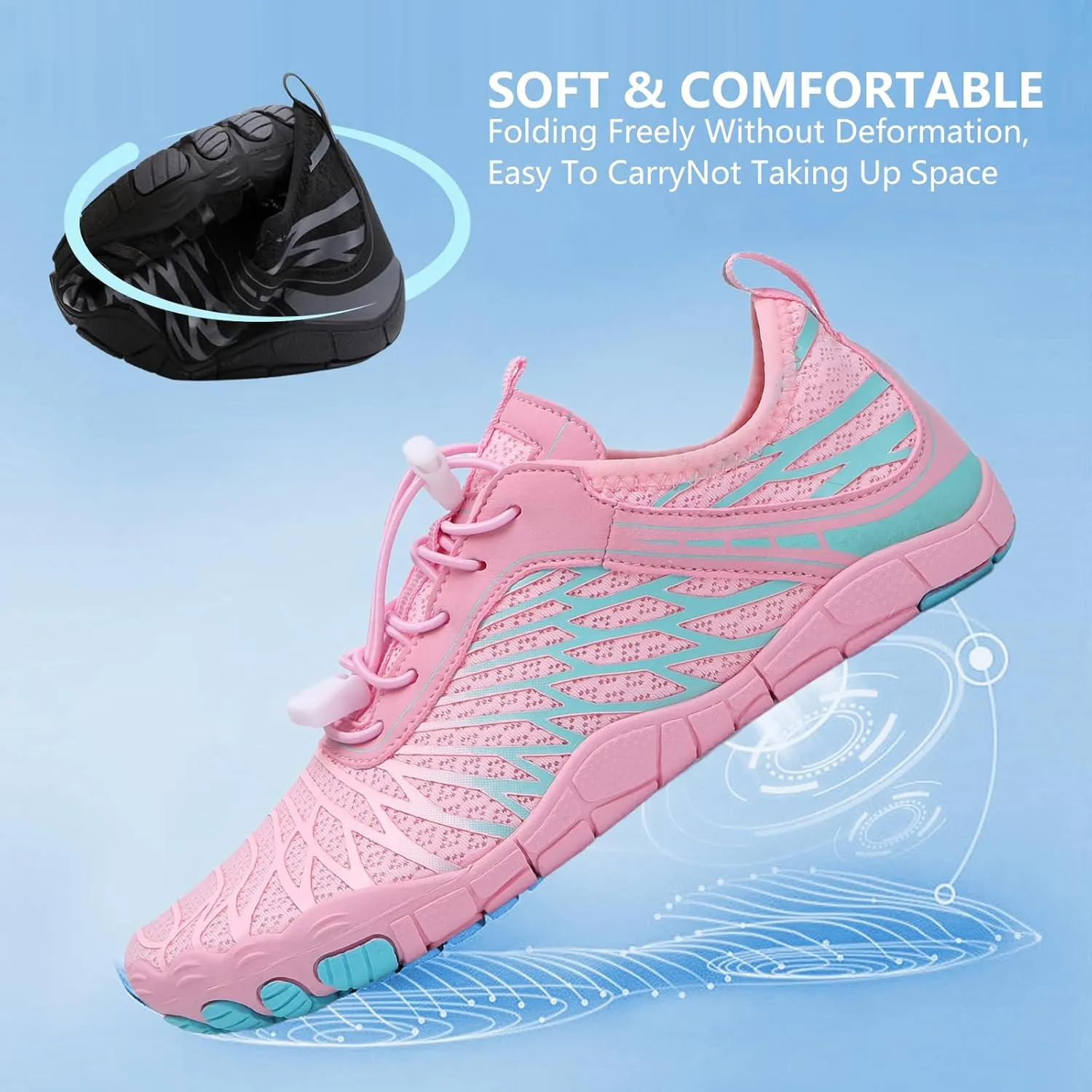 Hike Barefoot Shoes for Women Men, Breathable Non-Slip Athletic Footwear, Wide Toe Water Shoes for Hiking, Non-Slip Neuropathy Shoes for Women Men, Grounded Comfort wear