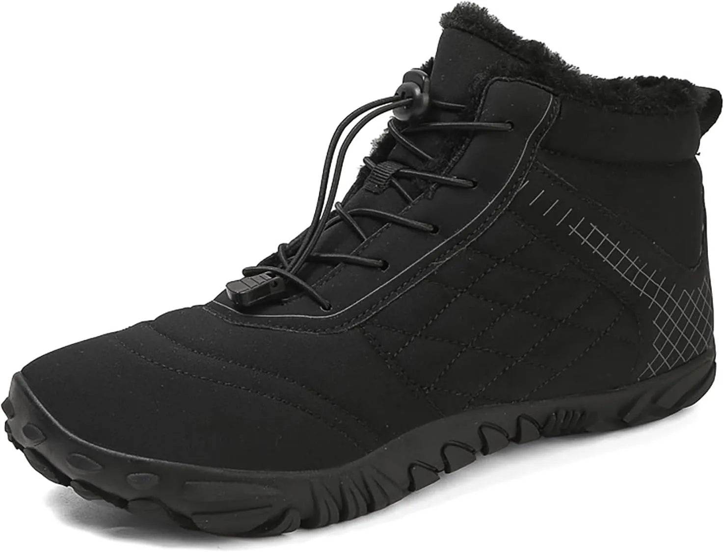 Hike Winter Footwear Barefoot Shoes Women Men, Autumn Winter Waterproof Wide Toe Box Barefoot Shoes Walking Boots Warm Sneaker