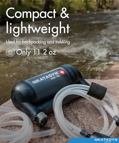 Hiker Pro Hand Pump Water Filter for Backpacking,Camping,Emergency Survival