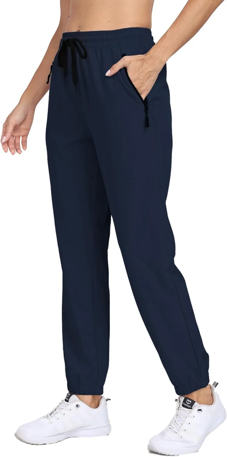Hiking Pants Women Lightweight Joggers with Pockets Water Resistant Quick Dry Stretch Active for Travel Outdoor HH23019W