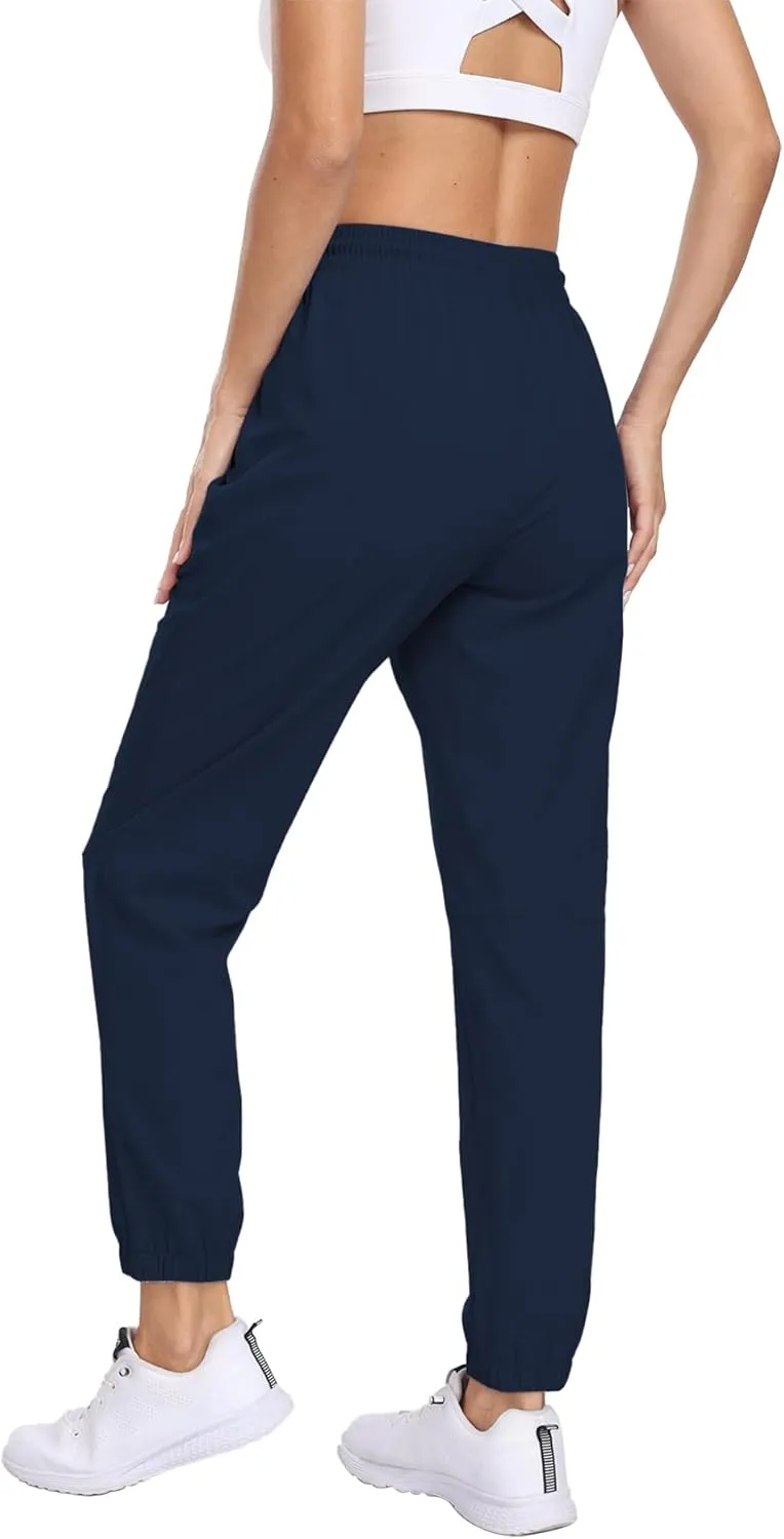 Hiking Pants Women Lightweight Joggers with Pockets Water Resistant Quick Dry Stretch Active for Travel Outdoor HH23019W