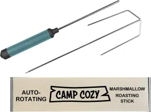 HotRod Automatic Rotating Hot Dog and Marshmallow Roasting Stick – Premium Campfire Tool for S’mores, BBQ, and Camping – Compact, Durable, and Fun for All Ages - BLUE