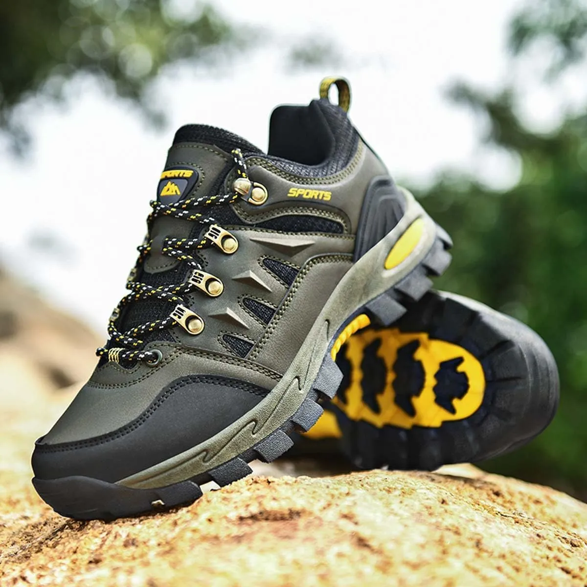 HYDLONGR Men's Women's Lightweight Waterproof Anti-Slip Hiking Shoes Travel Camping Shoes Walking Shoes
