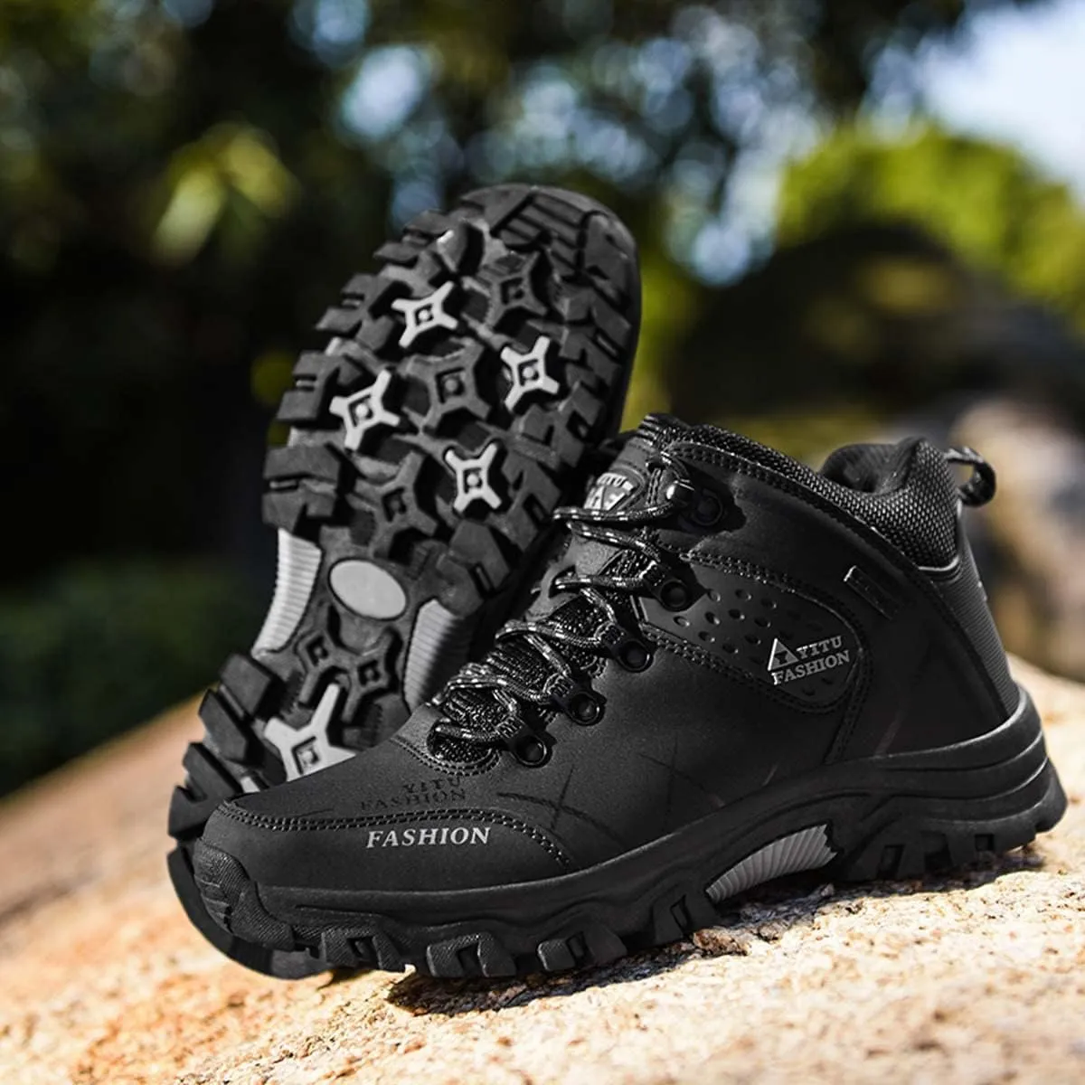 HYDLONGR Men's Women's Lightweight Waterproof Anti-Slip Hiking Shoes Travel Camping Shoes Walking Shoes