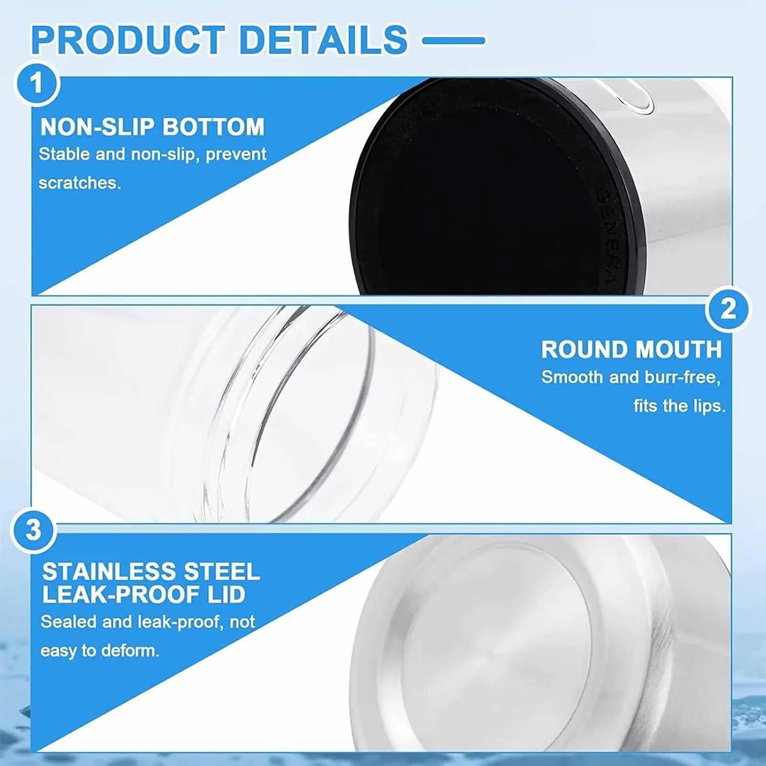Hydrogen Rich Water Bottle, lonizer Alkaline Generator, Portable Healthy Cup, USB Rechargeable Anti-Aging Hydrogen Water Bottle, 1600ppb High Concentration