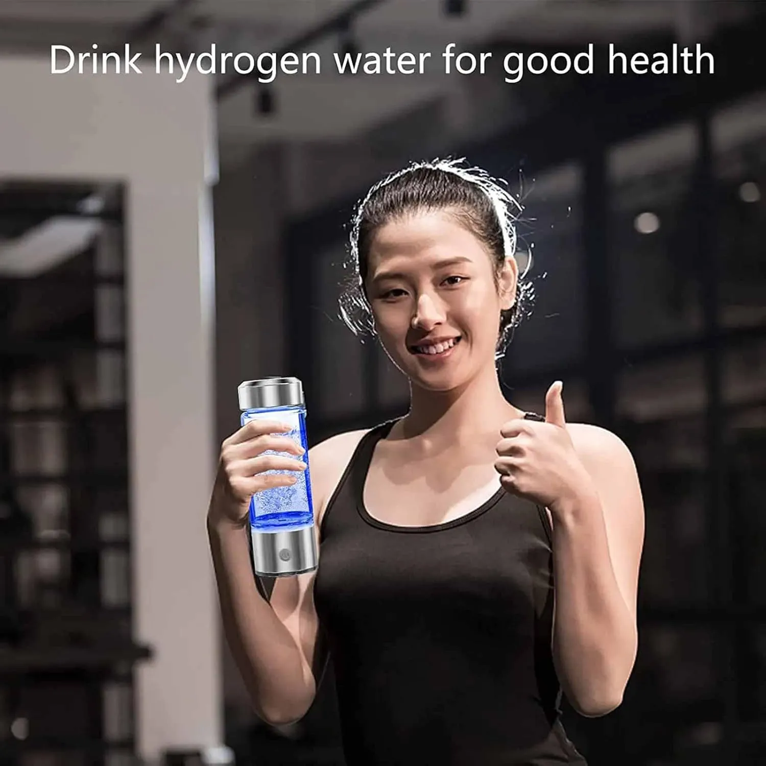 Hydrogen Rich Water Bottle, lonizer Alkaline Generator, Portable Healthy Cup, USB Rechargeable Anti-Aging Hydrogen Water Bottle, 1600ppb High Concentration