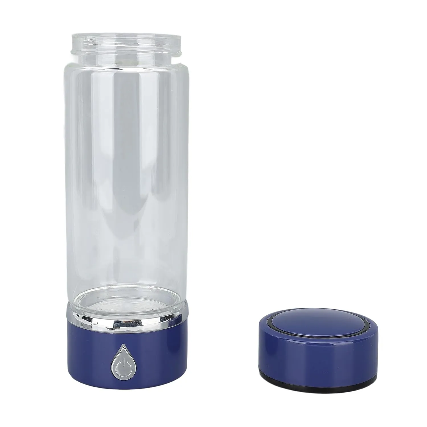 Hydrogen Rich Water Generator, Heat PEM SPE Technology 420ml PCTG Rechargeable Hydrogen Water Bottle for Home (Blue)