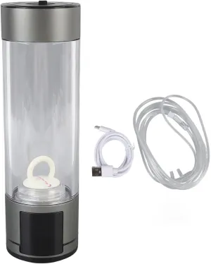 Hydrogen Water Bottle, 400ml 2 Modes Type C Portable Hydrogen Water Machine, Hydrogen Water Pitcher | Hydrogen Infused Water Bottle | Hydrogen Water Generator for Daily Use (Black)