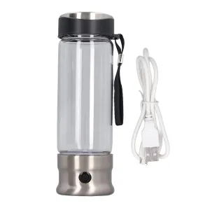 Hydrogen Water Bottle Generator 410ML Portable Rechargeable Hydrogen Water Ionizer Machine 1200‑1400PPB for Home Travel Office Fitness