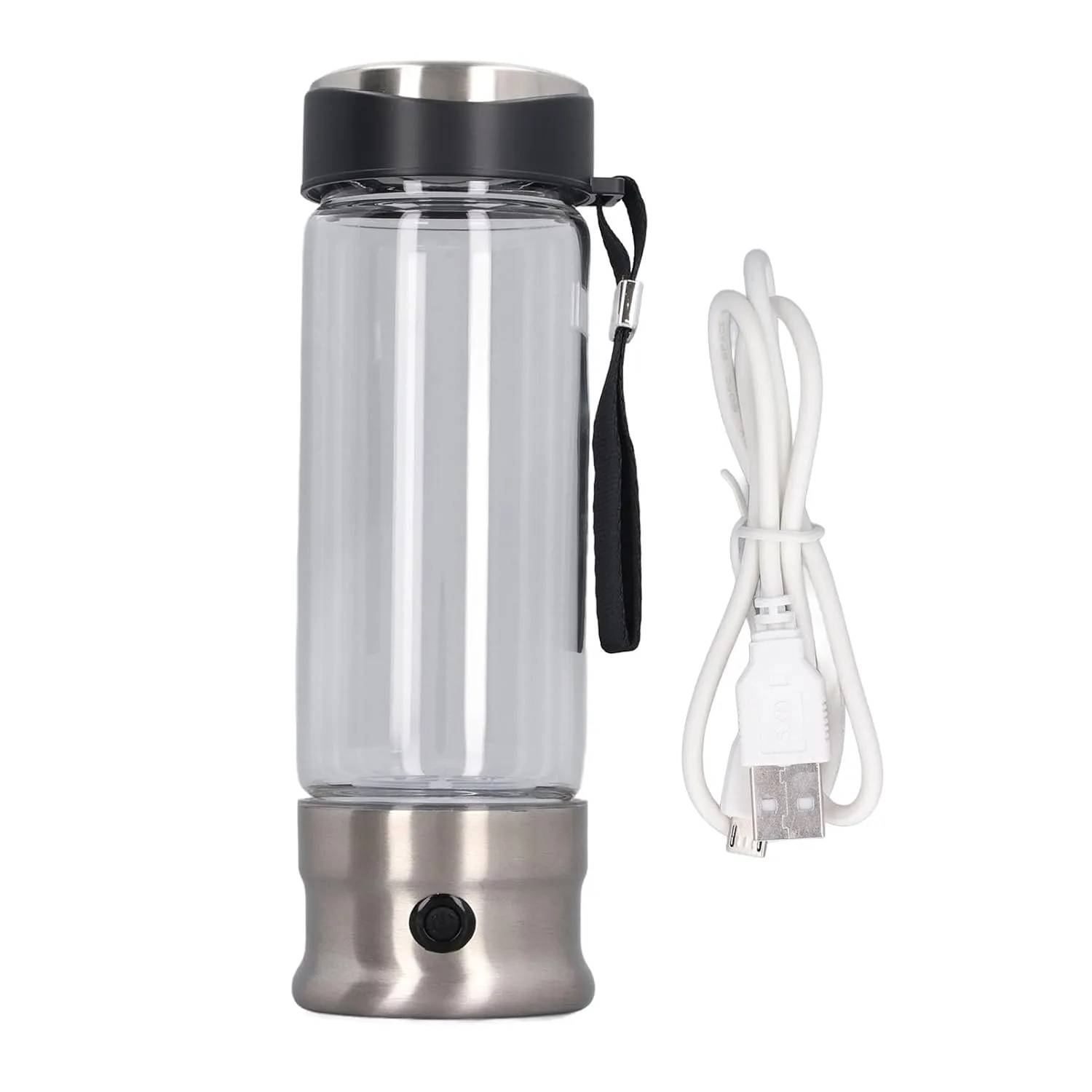 Hydrogen Water Bottle Generator 410ML Portable Rechargeable Hydrogen Water Ionizer Machine 1200‑1400PPB for Home Travel Office Fitness