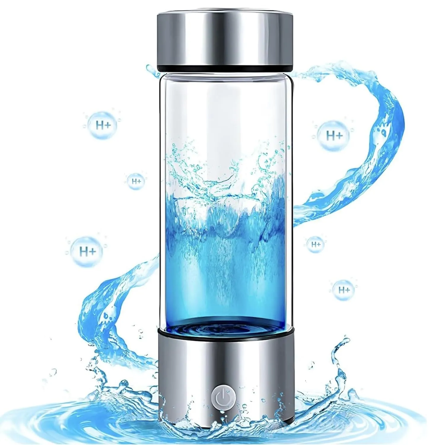 Hydrogen Water Bottle Generator, H2 Next Hydro Water Bottles - Hydrogen Water Bottle for Office, Hydrogen Water Bottle Generator with SPE and Pem Technology, 2500-3000ppb Water Ionizer (1pcs)
