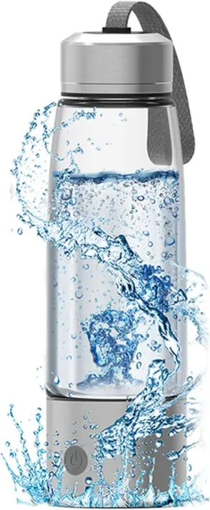 Hydrogen Water Bottle Generator,2025 New Hydrogen Water Bottle 460ml Tech-3 Min Up to 2300  PPB Portable & Rechargeable Hydrogen Water Ionizer Machine for Home Office and Travel Silver
