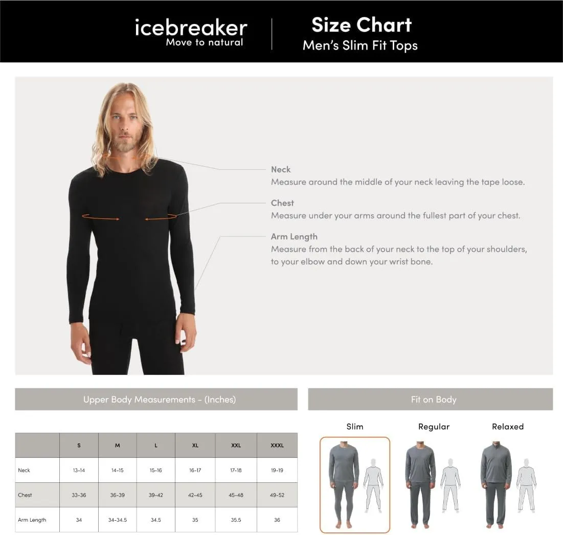 Icebreaker Merino Men's Merino 150 Anatomica Ls Crewe