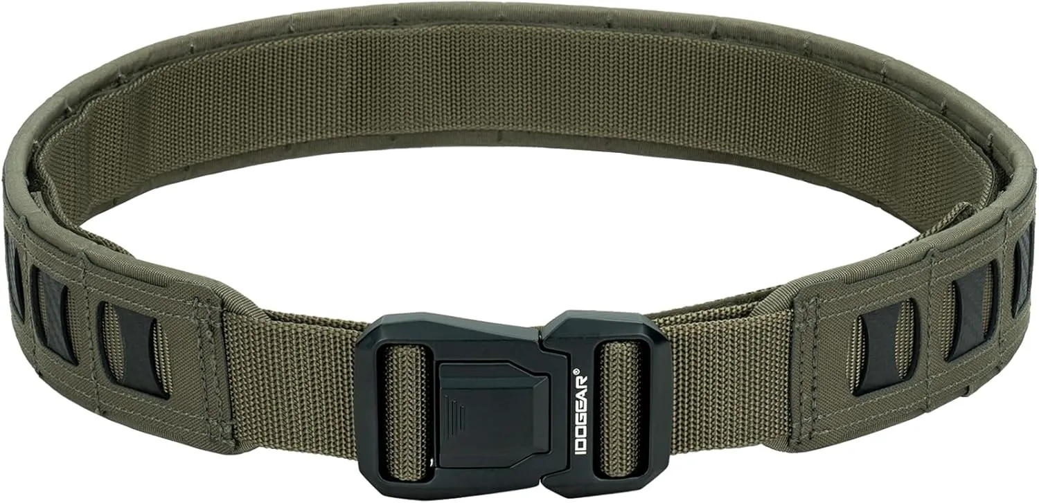 IDOGEAR SPORTS Tactical Heavy Duty Belt Quick Release MOLLE Belt With 1.5"/2" Inner Outer For Men Outdoor Paintball Airsoft