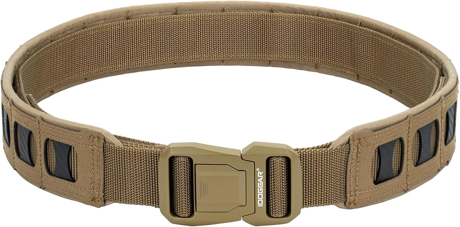 IDOGEAR SPORTS Tactical Heavy Duty Belt Quick Release MOLLE Belt With 1.5"/2" Inner Outer For Men Outdoor Paintball Airsoft