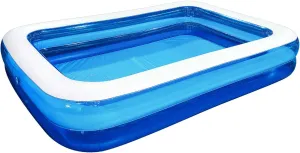 Inflatable Kiddie Swimming Pool, Rectangular, 79"x59"x20", 116 Gallons, Outdoor, Backyard Family Recreational Activities with Kids and Toddlers