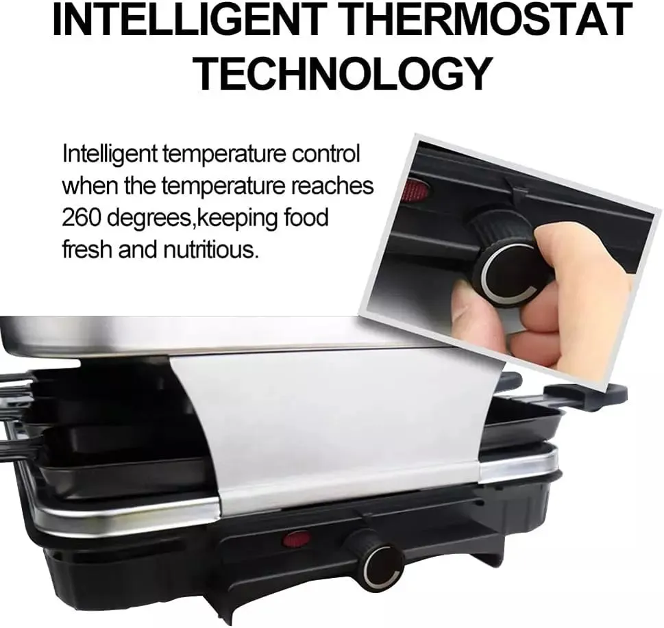 Infrared Electric Grill – 3D Smokeless Korean BBQ Non-Stick Electric Grill & Baking Pan
