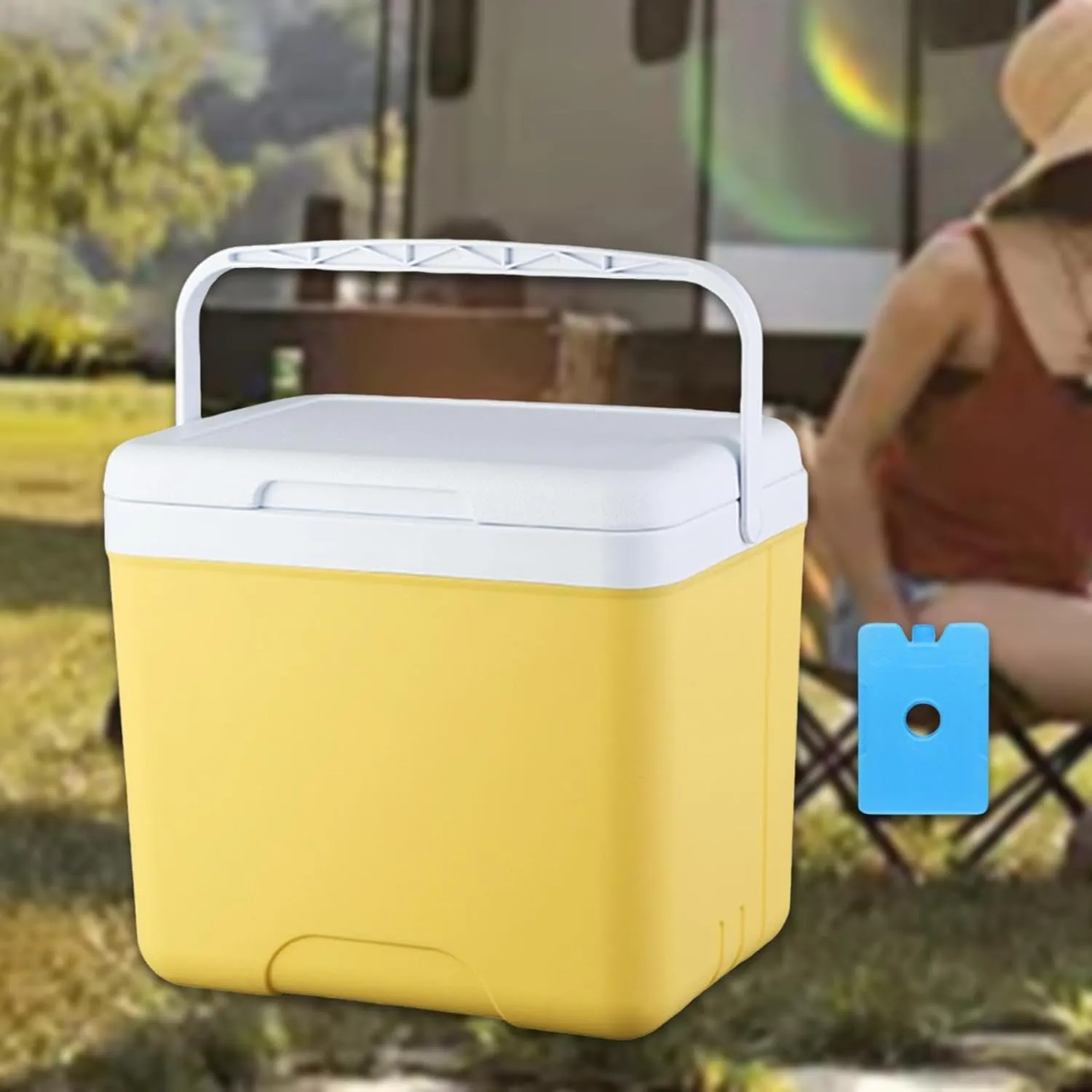 Insulated Cooler Organizer Cooling Bucket Fashion Container Ice Chest Box Camping Case for Barbecue Traveling Beach Groceries