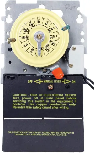 Intermatic T104M201 24-Hour Mechanical Timer with Heat Protection DPST, Color