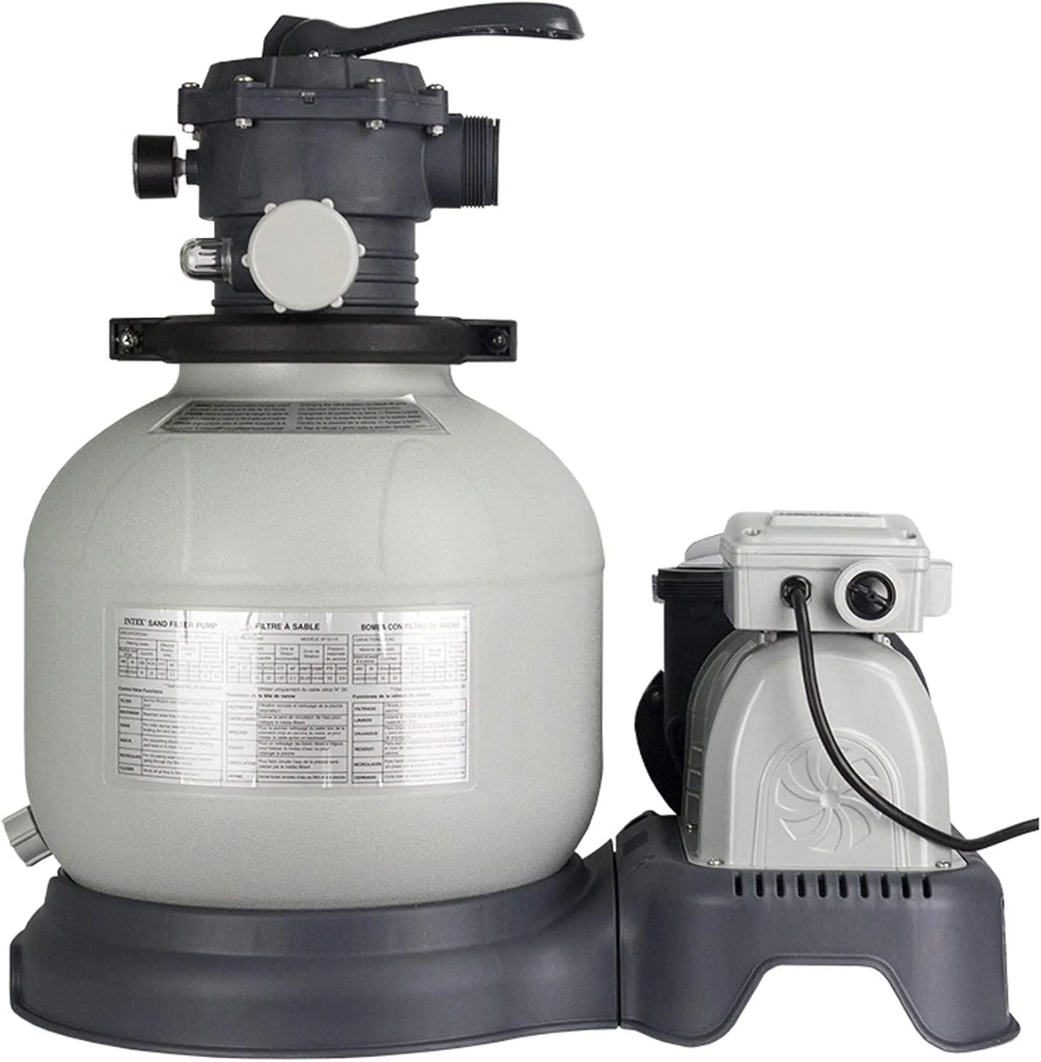 Intex Krystal Clear Sand Filter Pump for Above Ground Pools, 2800 GPH Pump Flow Rate, 110-120V with GFCI