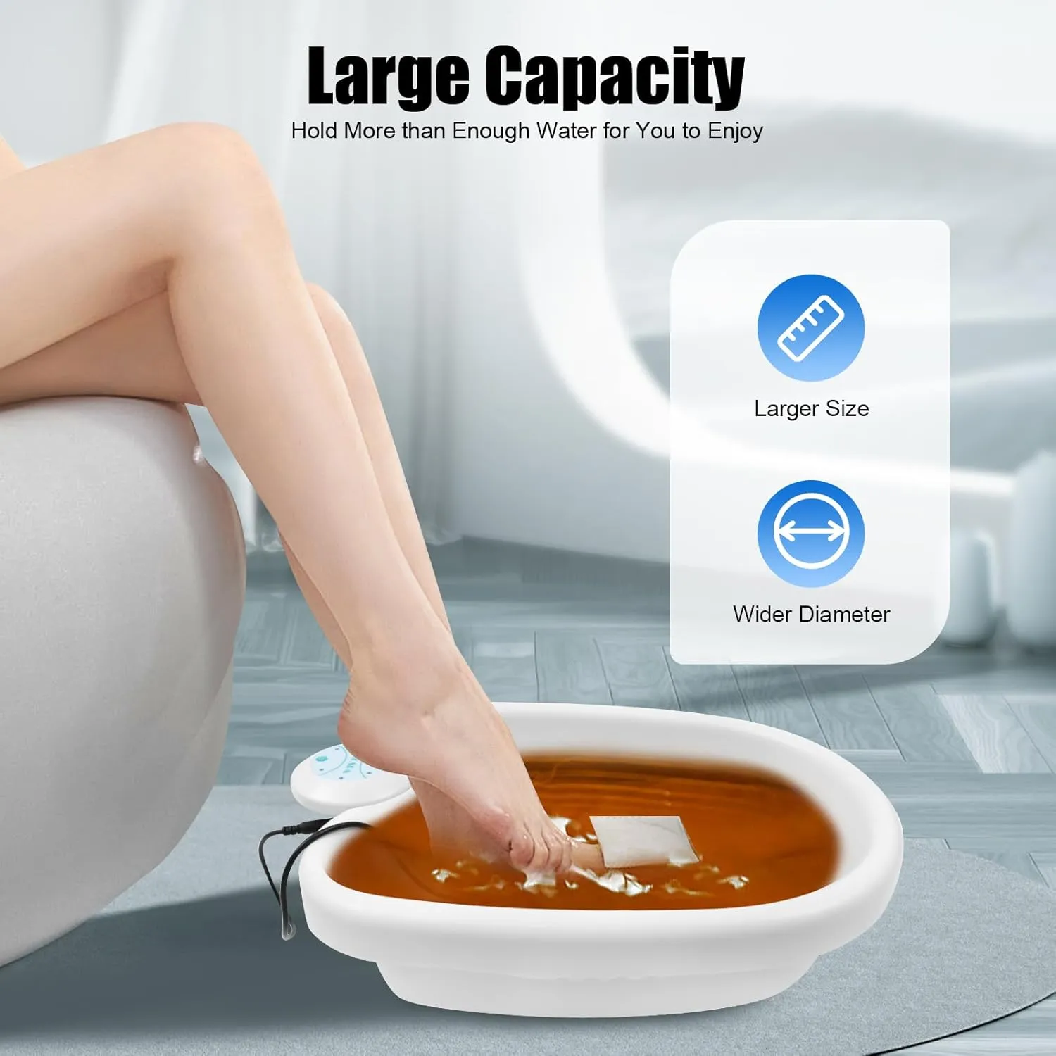 Ionic Foot Bath Detox Machine, Portable Ionic Foot Spa at Home Detox, Ionic Detox Foot Bath Spa Machine for Home Use Beauty Club Salon, Regain Health & Vitality (With Basin)