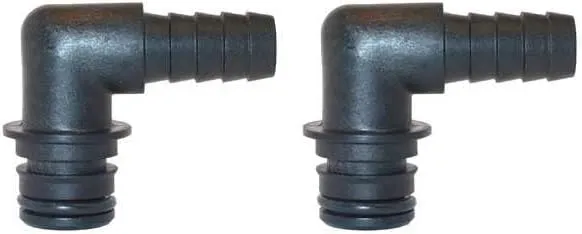 IPW Industries Inc. - Flojet (20381-009) - Quad Port 90-Degree Elbow Fitting (1/2" Quick Disconnect Hose Barb) Ideal Connector for Water Pump Systems
