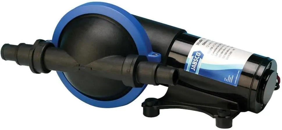 Jabsco 50880 Series Marine Filter-less Shower Drain / Bilge Pump, 3.7 GPM, 3/4 inch Connections