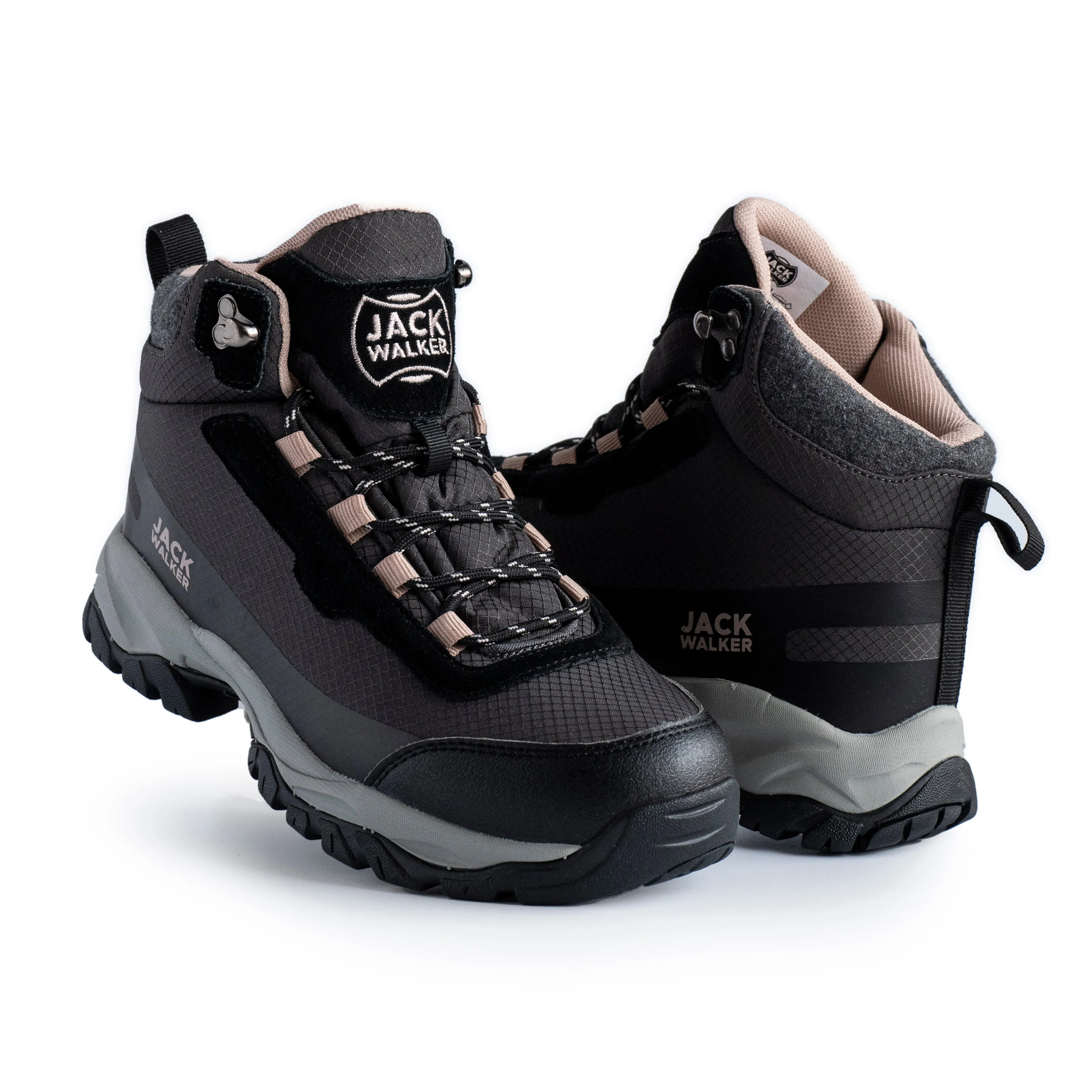 Jack Walker Women Waterproof Hiking Boots Lightweight Trekking Walking Shoes Pink JW4005