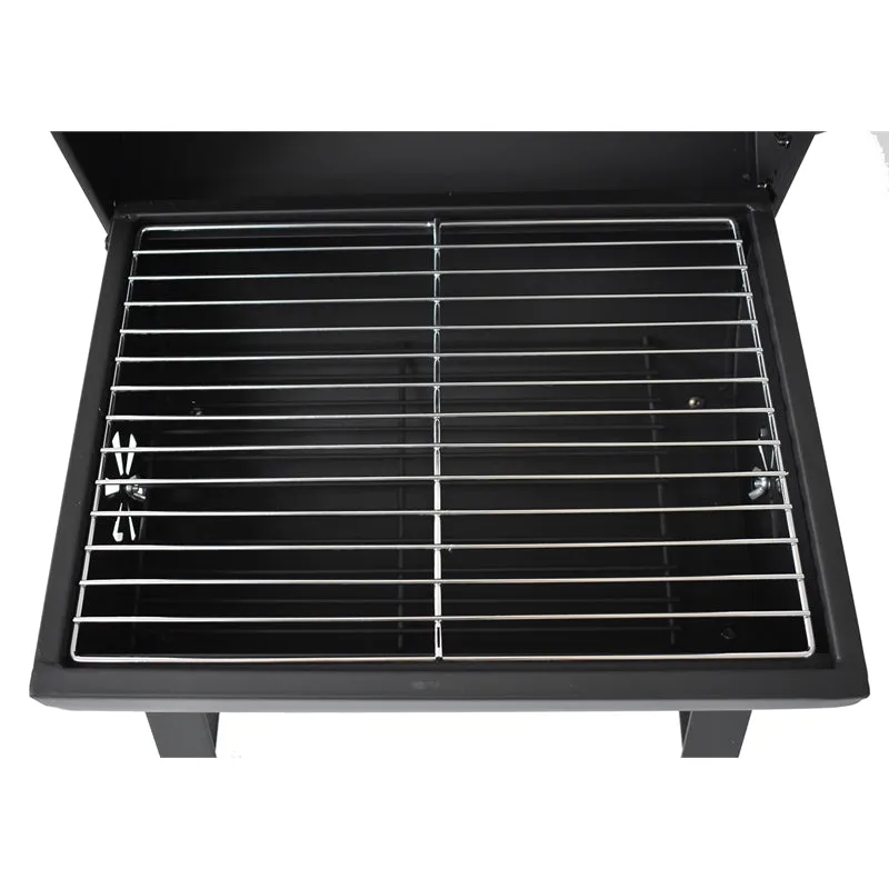 Jumbuck Portable BBQ Charcoal Grill And Smoker - Black