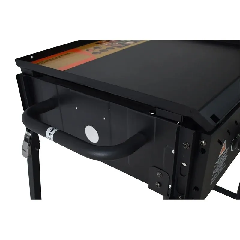 Jumbuck Portable LPG Delta 2 Burner BBQ - Black / Ideal for camping