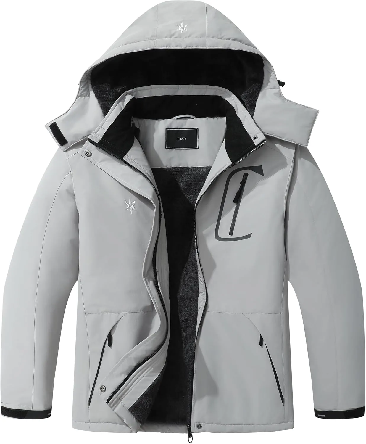 KAIDER Women's Plus Size Waterproof Ski Jacket Winter snow outdoor warm hooded raincoat Mountain Windbreaker Coat