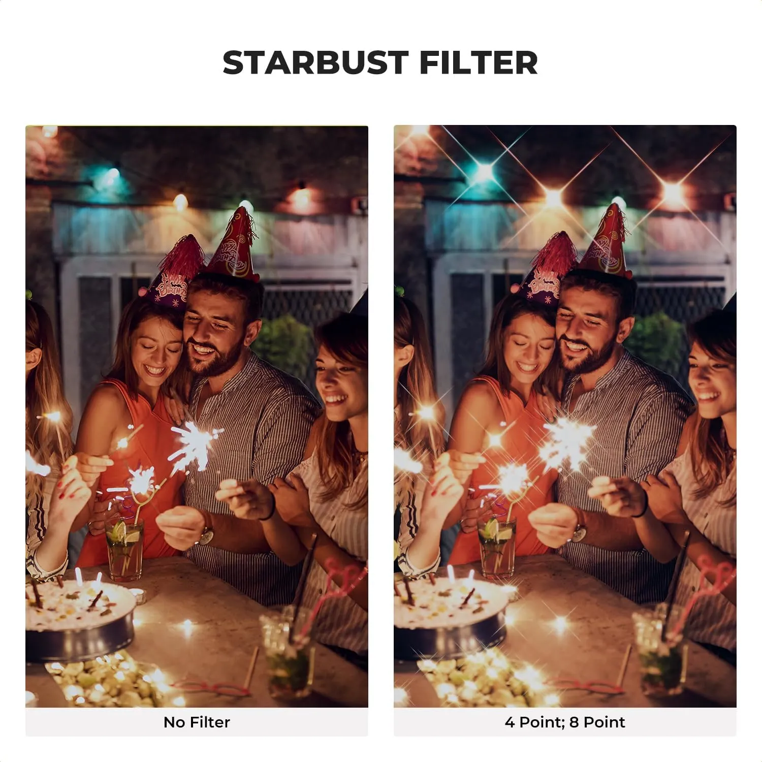 K&F Concept 82mm Variable Star Filter Cross Screen Starburst Filter 4, 8 Points -18 Layer Coating Ultra Slim Optical Glas Camera Lens Filter with 3 Cleaning Cloth