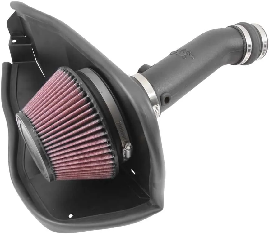 K&N Cold Air Intake System: High-Flow Air Filter, Increase Performance & Acceleration: Compatible with 2014-2020 Ford: Fusion, 63-2588