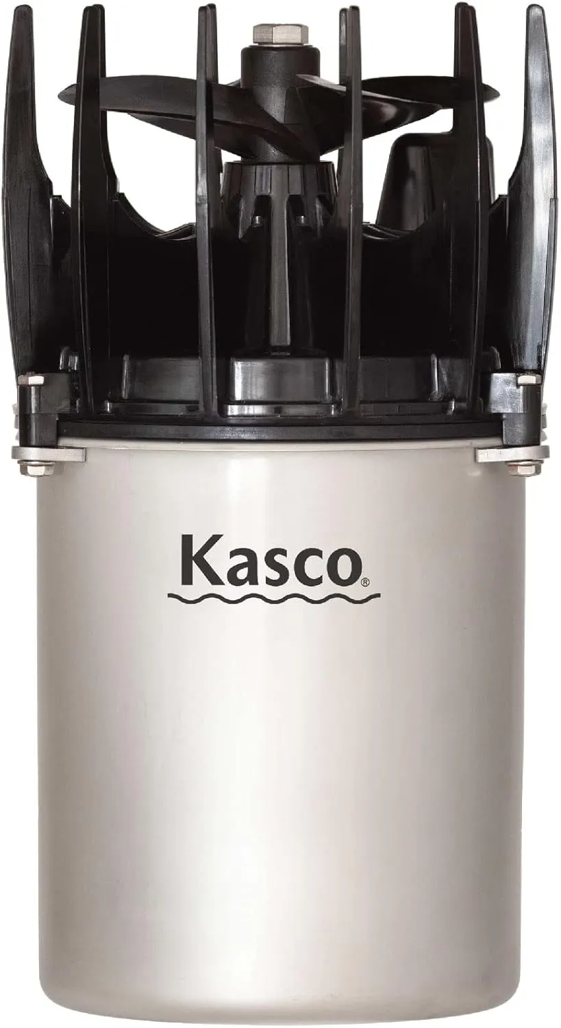 Kasco AquatiClear Water Circulator Pump w/Horizontal Float, 3/4 HP 240V with 100 ft. Electric Power Cord, Clog-Resistant Water Circulation Pump to Keep Dock, Marina & Shoreline Free of Debris