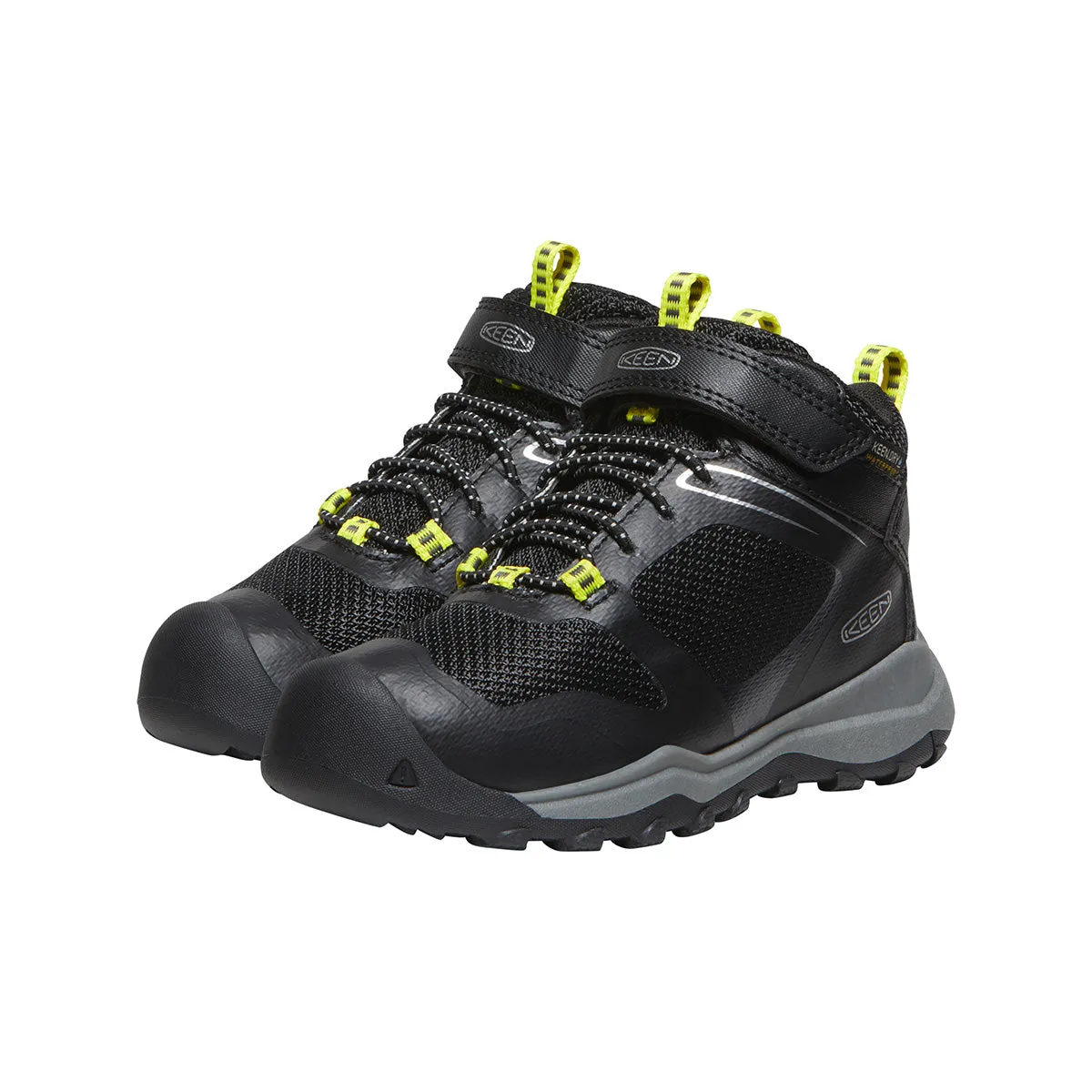 KEEN 1028018 Little Kids' Wanduro Mid WP Sizes 8-13 Black
