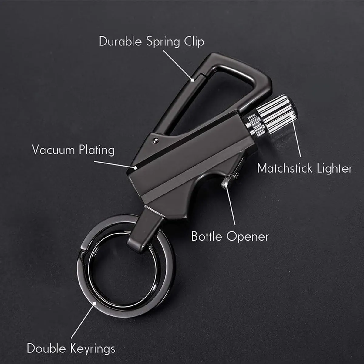 Kerosene Matches Keychain Lighter, Reusable, Outdoor,Grill,BBQ,Camping Mountaineering Hiking Tools(2pack Gold)