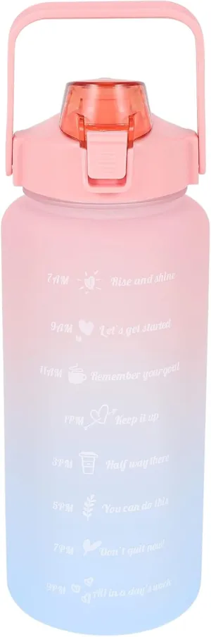 KESYOO Portable Gradient Color Water Bottle Sports Drinking Cup Material Comfortable Handle for Hot Cold Beverages Outdoor Activities
