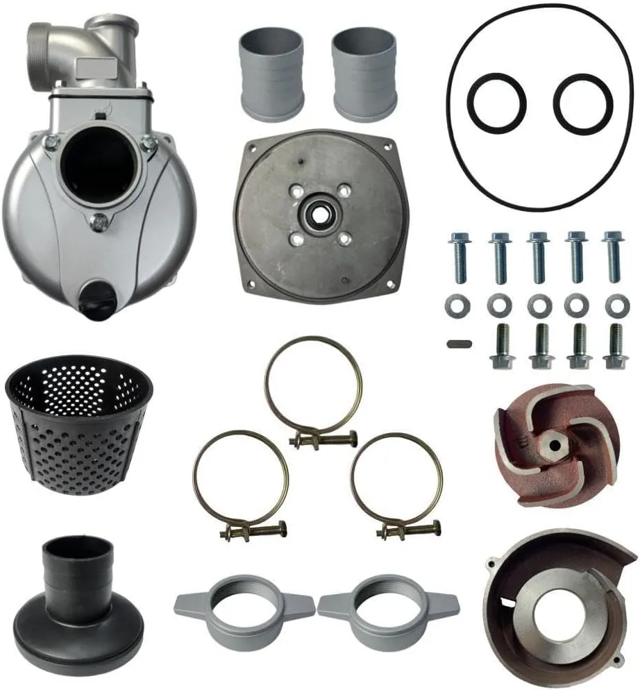 Keyed 3-IN Pump W/NPT Thread 3-Bolt-Inlet and Outlet for DuroMax 3” XP650WP 208cc for Ironton 97939 3" IN. 212cc for Pulsar PWP30 3" in. 6.5 HP Gas Semi Trash Water Pump
