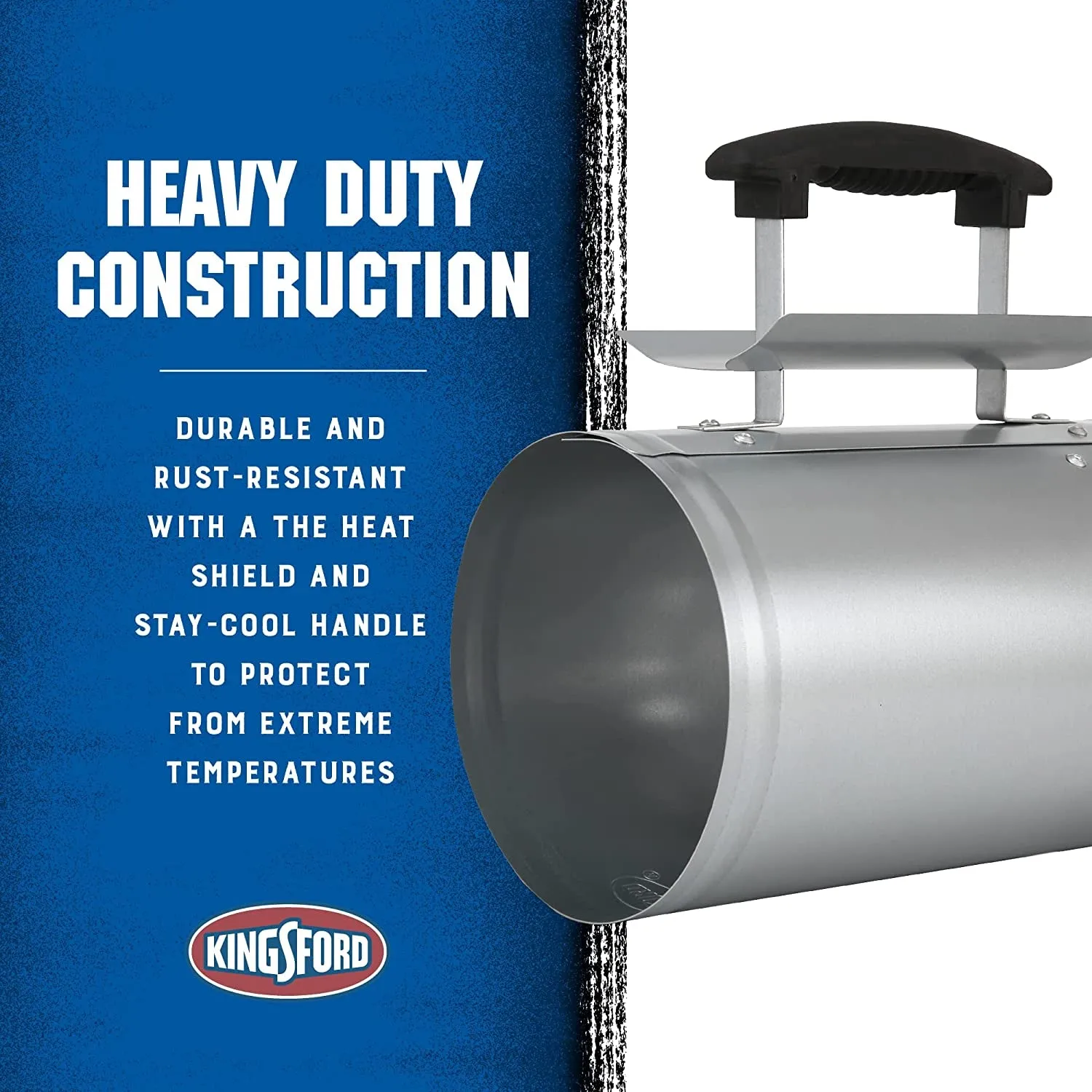 KINGSFORD Heavy Duty Deluxe Charcoal Chimney Starter | BBQ Chimney Starter for Charcoal Grill and Barbecues, Compact Easy to Use Chimney Starters and BBQ Grill Tools