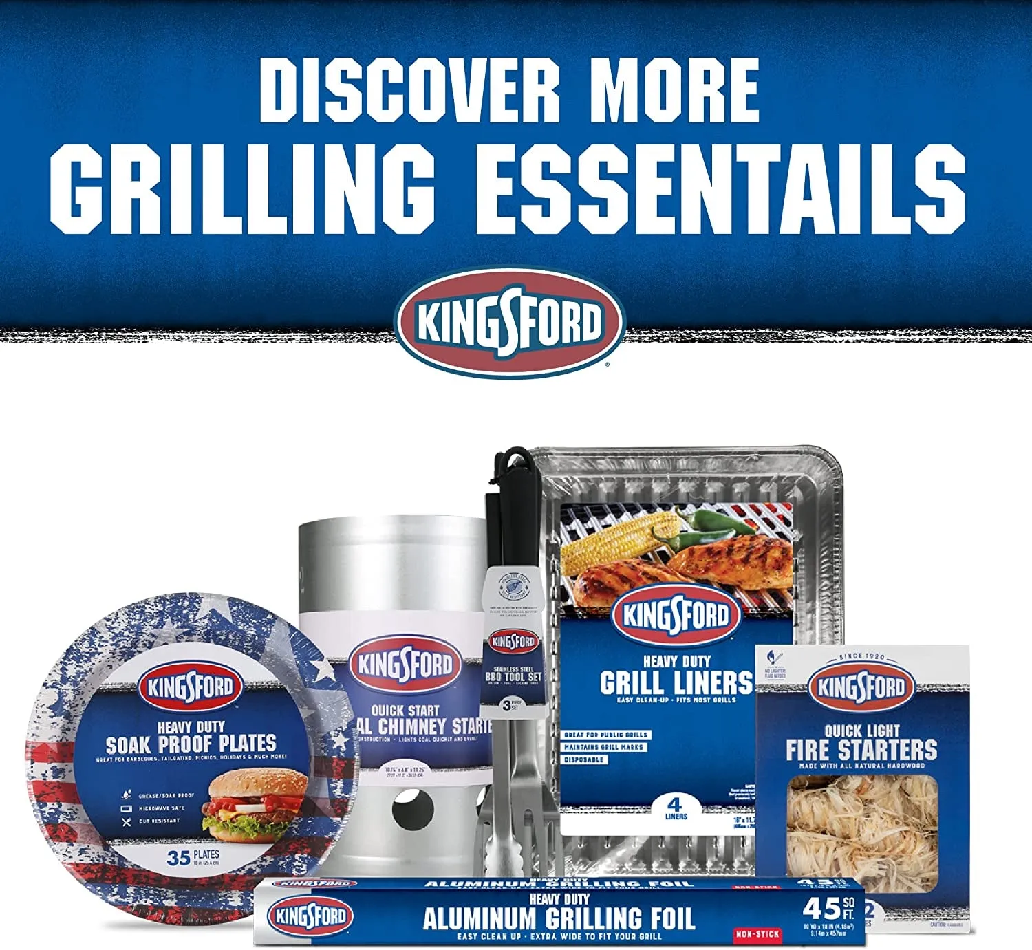 KINGSFORD Heavy Duty Deluxe Charcoal Chimney Starter | BBQ Chimney Starter for Charcoal Grill and Barbecues, Compact Easy to Use Chimney Starters and BBQ Grill Tools