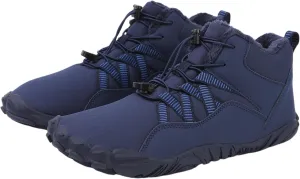 Kubbon Women's Winter Snow Boots,Soft Cozy Fur Lined Adjustable Slip-on Non Slip Booties Wide Toe Box Zero Drop Ankle Booties，Waterproof Outdoor Hiking Sneakers