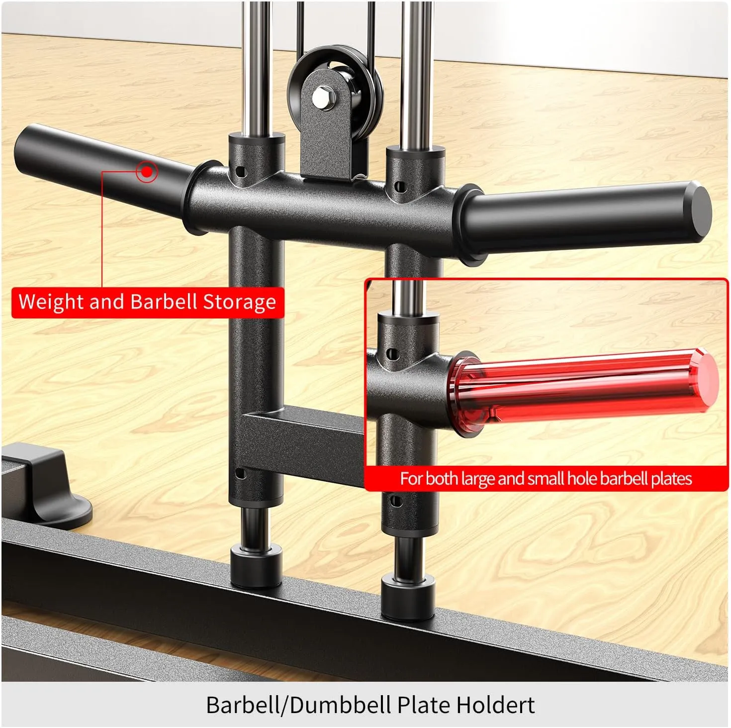 L02 Power Cages Multi-Purpose Squat Rack with Cable Crossover System, Matching Weight Bench, Olympic Barbell Weight Set for Garage and Home Gyms