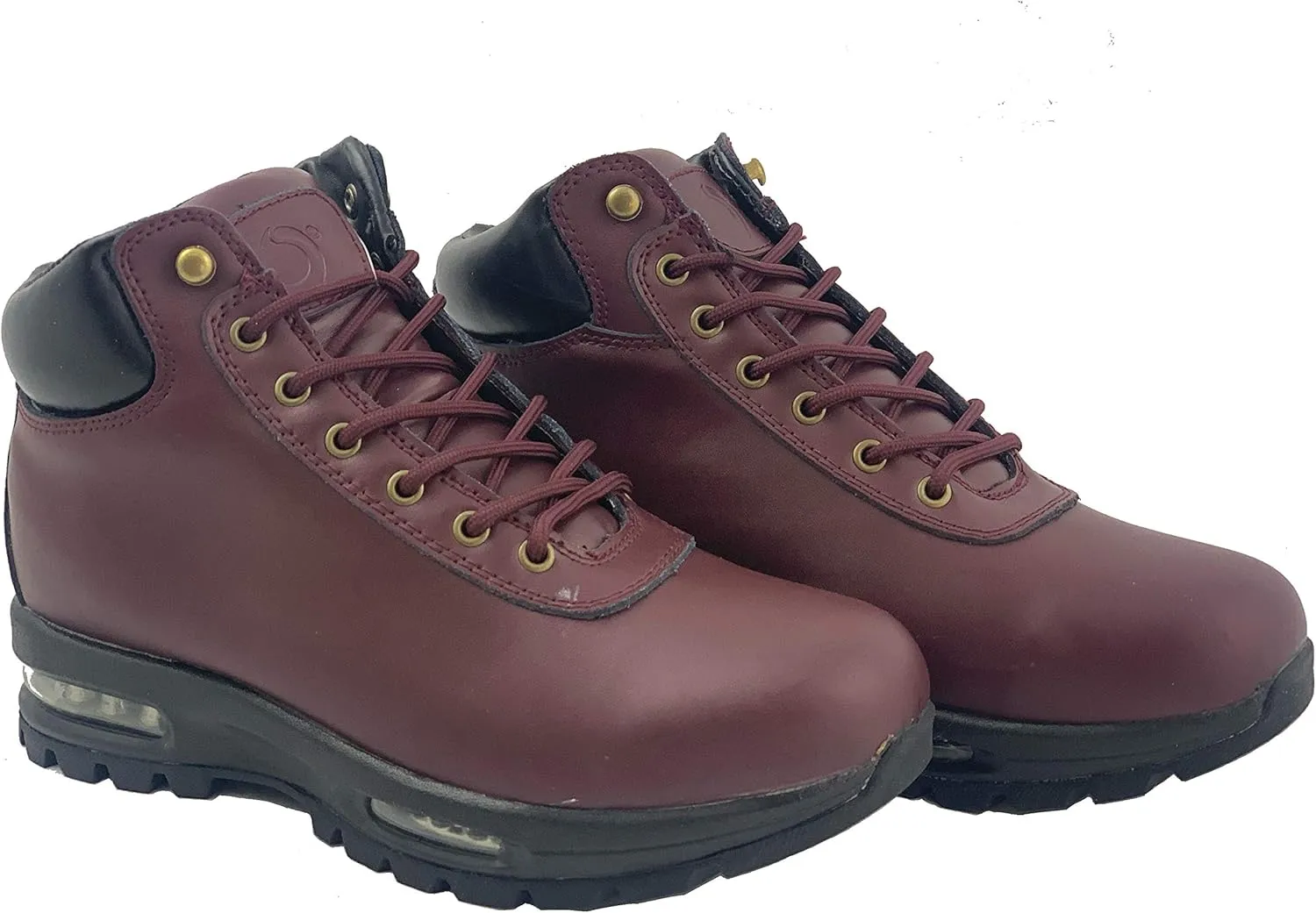 LABO Men's Black Hiking Leather Boot Air Heel #5712