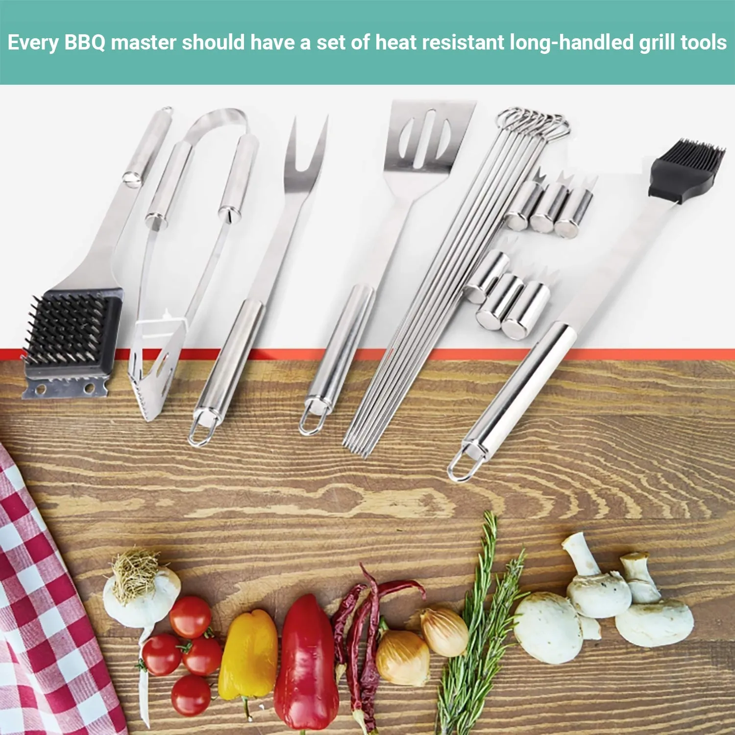 Landen BBQ Grill Tools Set Portable Barbecue Utensil Cooking Kit 5/20Pcs