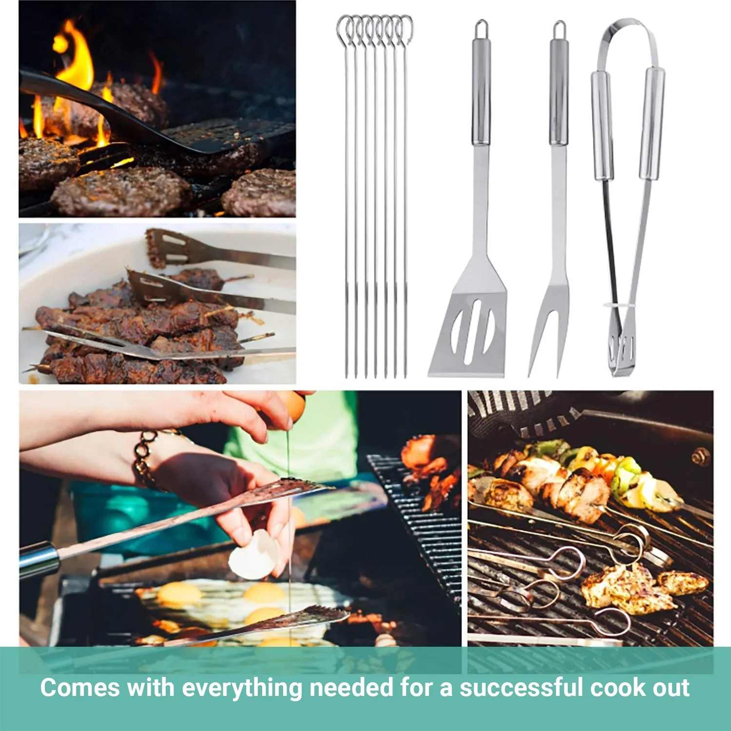 Landen BBQ Grill Tools Set Portable Barbecue Utensil Cooking Kit 5/20Pcs