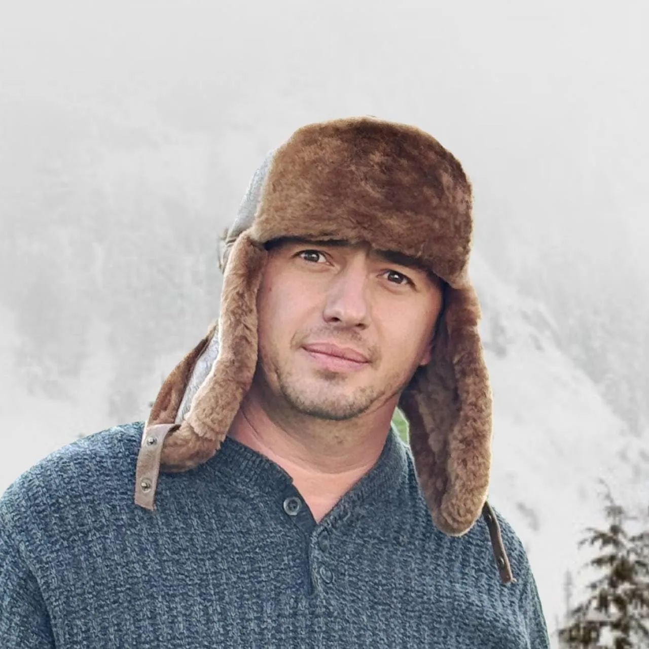 Leather Aviator Russian Ushanka Trapper Shearling Sheepskin Fur Ear Flap Waterproof Winter Hat